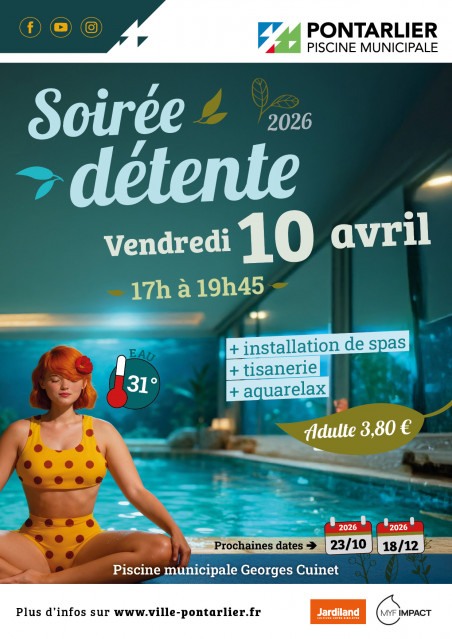 10 avril - soirée détente - pontarlier