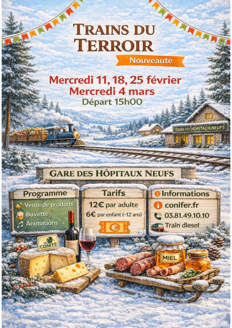 11 février au 4 mars - Train du Terroir - Conifer