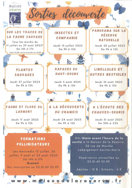 11 juillet au 31 aout- sortes découvertes - Labergement Ste Marie