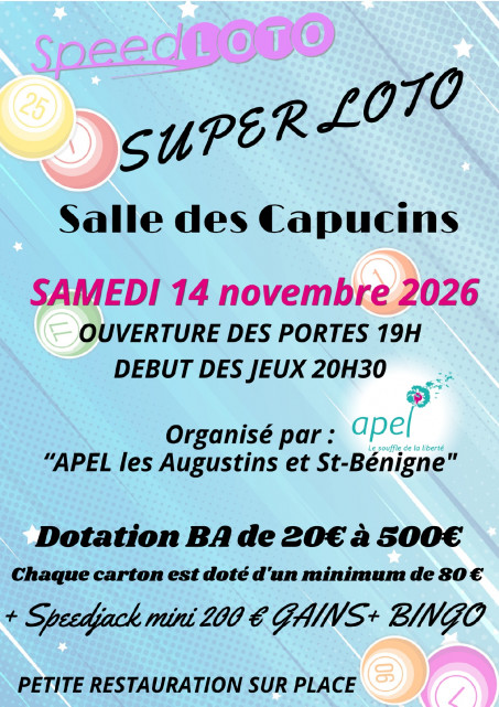 14 novembre - super loto APEL- Pontarlier