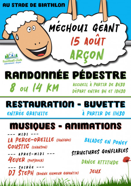 15 août - Méchoui géant - Arçon - © Football Club Lièvremont Arçon 15 août - Méchoui géant - Arçon