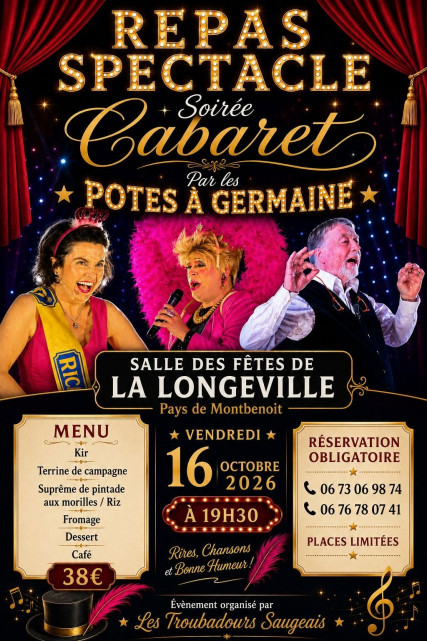 16 octobre - Soirée cabaret - La Longeville PDM