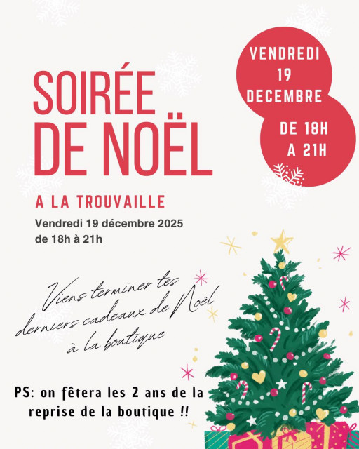 19 déc - soirée Noël trouvaille - Métabief