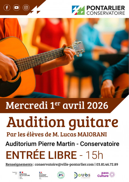 1er avril - audition guitare - pontarlier