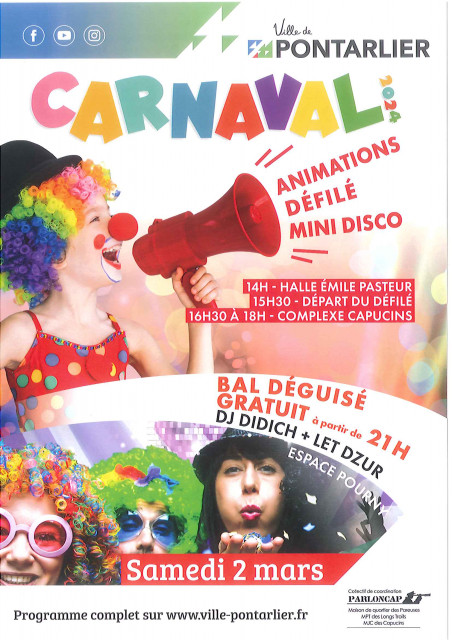 2 mars - Carnaval et bal du carnaval - Pontarlier 