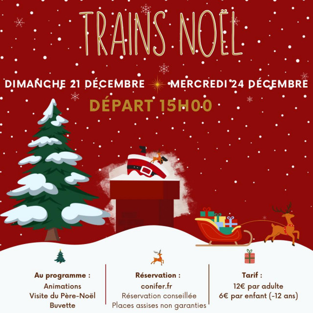 21 et 24 déc - train de Noël - Hôp Vieux