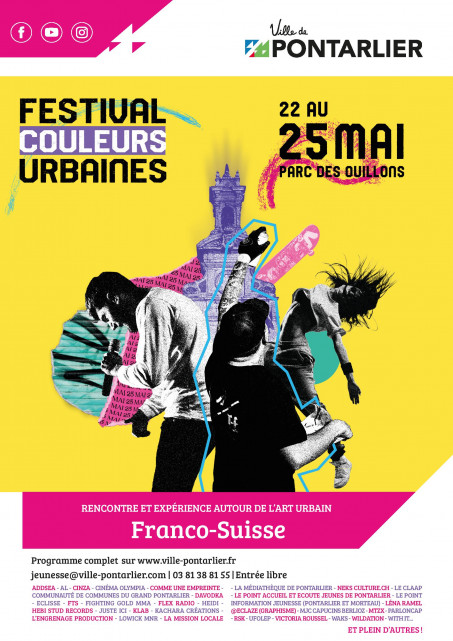 22 au 25 mai - festival couleurs urbaines - pontarlier