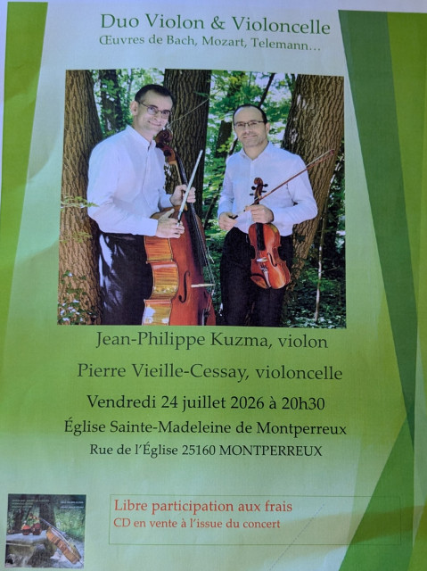 24 juillet - Recital violon - Montperreux