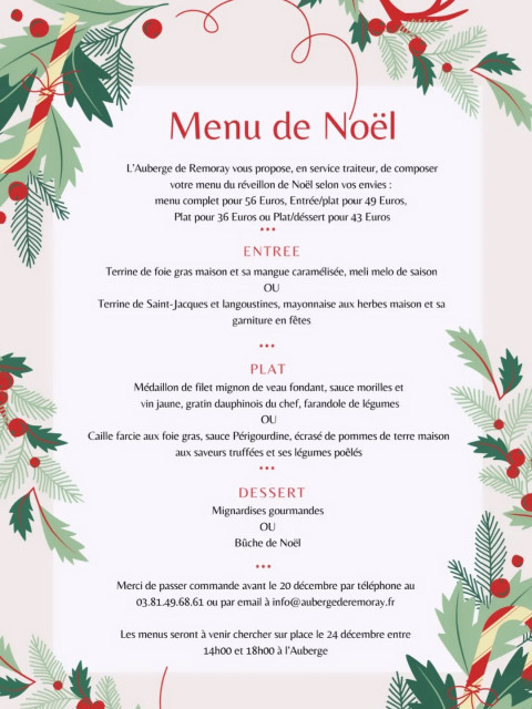 25 déc - repas Noël - Remoray