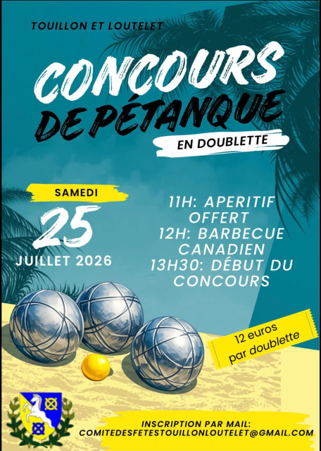 25 juillet - concours pétanque - Touillon