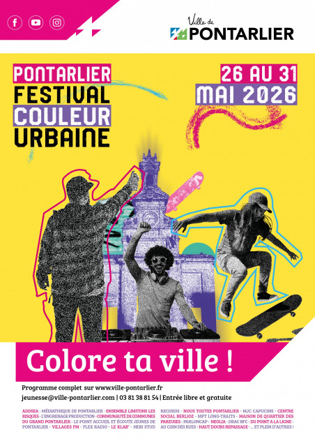 26 au 31 mai - festival couleurs urbaines - pontrlier 26 au 31 mai - festival couleurs urbaines - pontrlier