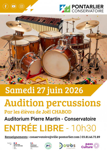 27 juin - audition percussions - pontarlier