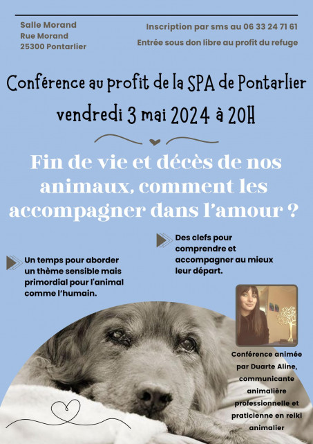 3 mai - Conférence au profit SPA - POntarlier