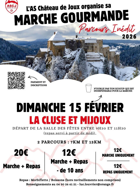 5 février - marche gourmande - la cluse et mijoux