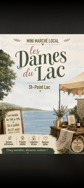 6 juillet au 31 aout, petit marché local, saint point