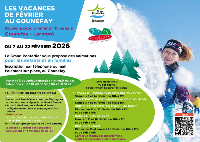7 au 22 février - animations gounefay - pontarlier 