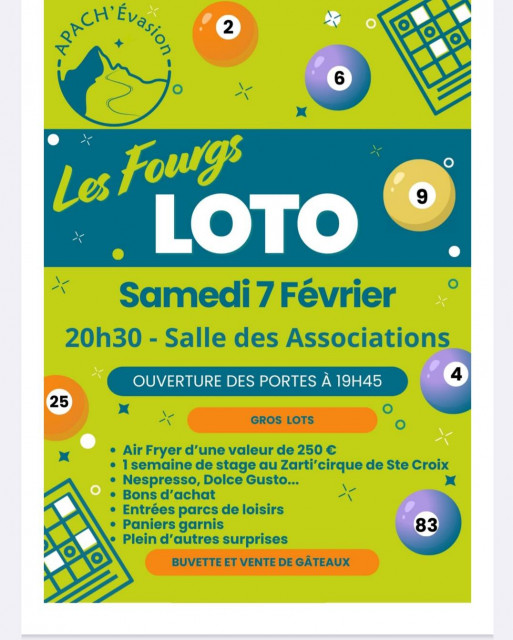 7 février - loto - Les Fourgs