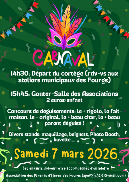 7 mars - Carnaval - les Fourgs