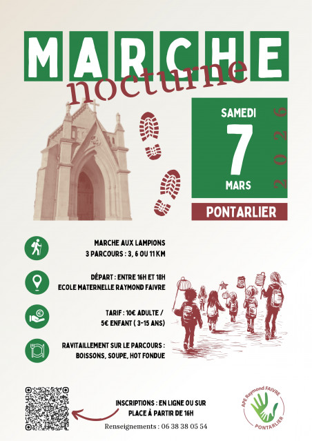 7 mars Marche Nocturne de la Chapelle deuxième édition - pontarlier