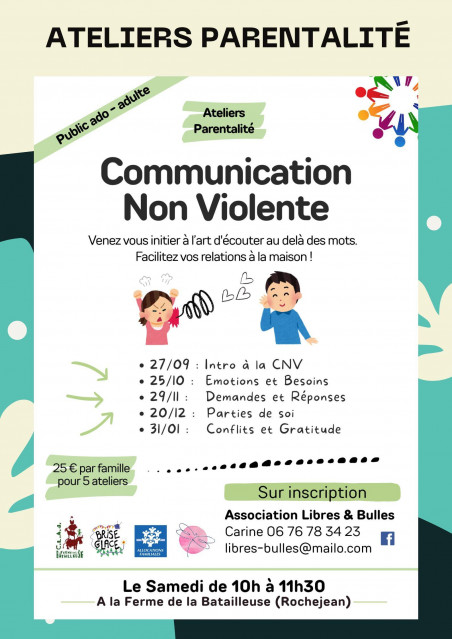 Atelier Parentalité - Communication non violente - Rochejean