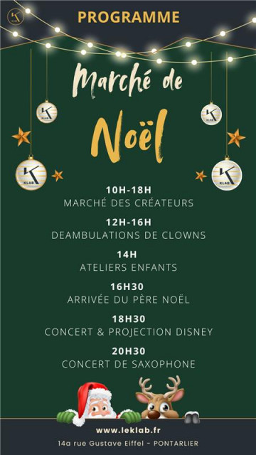 LE KLAB vous présente son programme marché de noel 2025 - © KLAB LE KLAB vous présente son programme marché de noel 2025