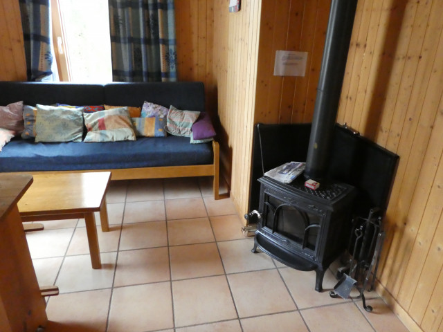 Chalet Epervière -poele à bois salon
