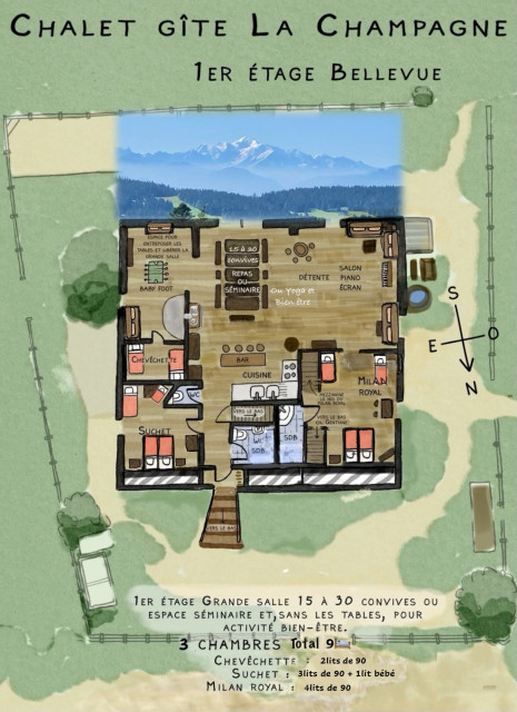 Plan chalet étage