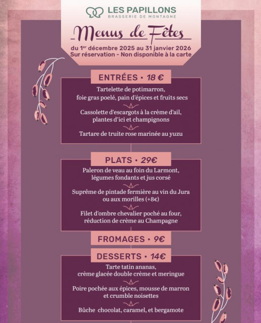 Repas de Fêtes - Papillons - Pontarlier