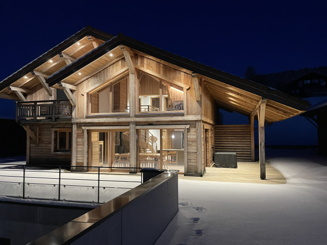 Vue Exterieure Chalet 2 Hiver vue 2 ChaletsCoeurduLac fr