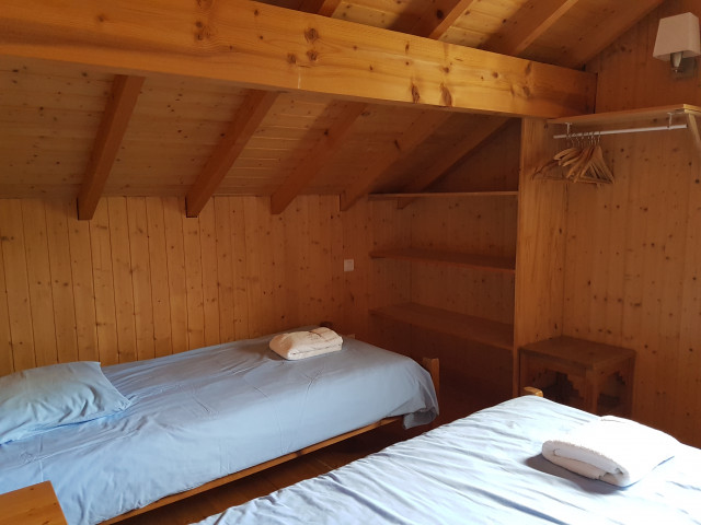 Chalet Chardon bleu Mezzanine Espace 2 lits