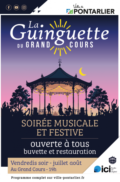 juillet - aout - la guinguette du grand cours - pontarlier
