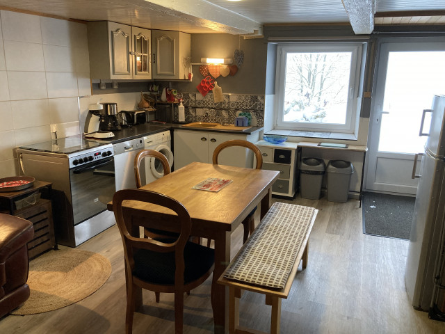 Cuisine avec vue sur la nature