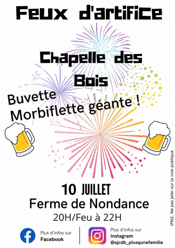 10 juill - feu artifice - Chapelle des bois