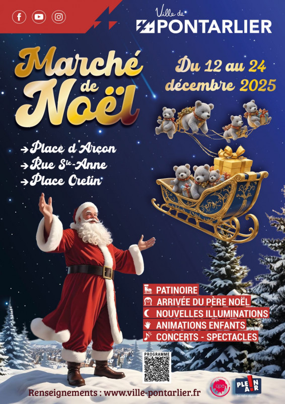 12 au 24 décembre - marché de noel - pontarlier
