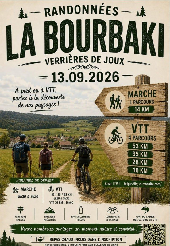 13 septembre - rando la bourbaki - verrières de jux