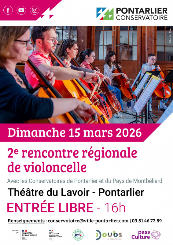 15 mars - 2e rencontre régionale de violoncelle - pontarlier