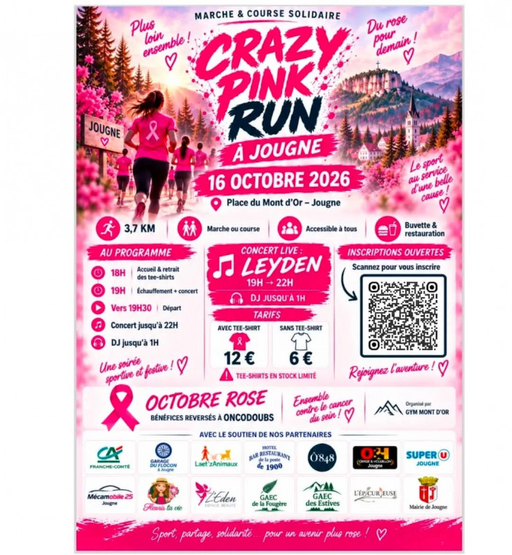 16 octobre - crazy pink run - Jougne