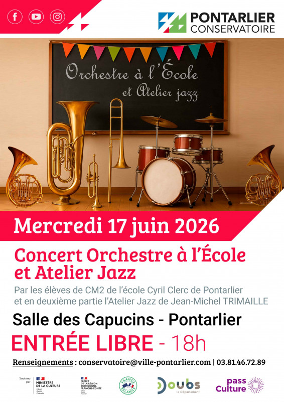 17 juin - concert orchestre - Pontarlier - © Conservatoir E. Dupont 17 juin - concert orchestre - Pontarlier