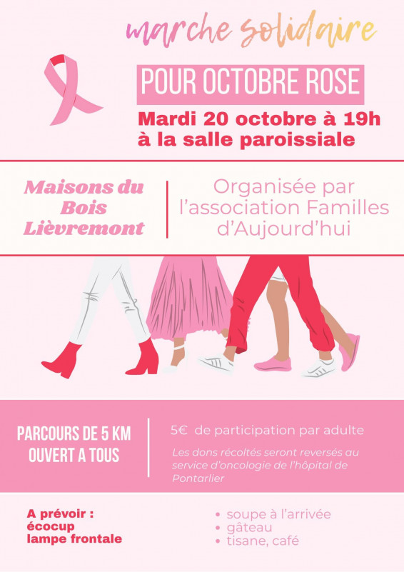 20 octobre - Octobre Rose - Maisons du Bois Lièvremont 20 octobre - Octobre Rose - Maisons du Bois Lièvremont