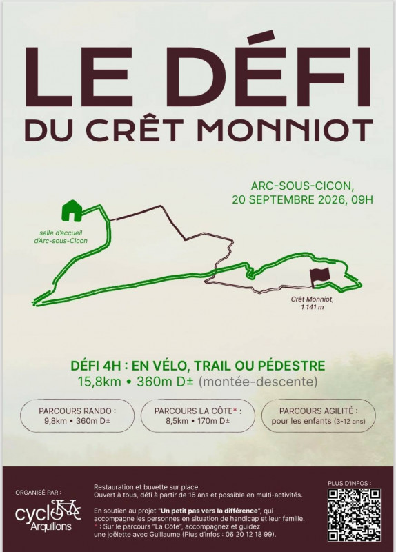 20 septembre - Défi du Crêt Monniot - Arc sous Cicon