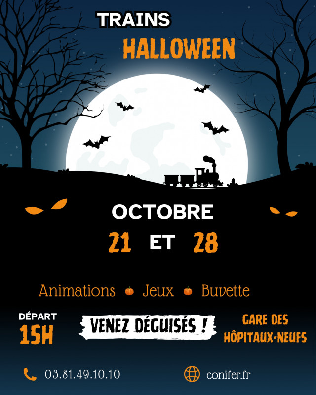 21 & 28 oct - trains halloween - conifer