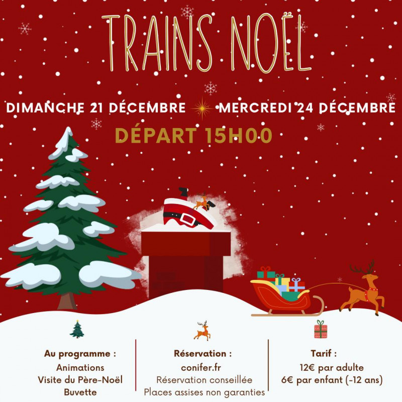 21 et 24 déc - train de Noël - Hôp Vieux