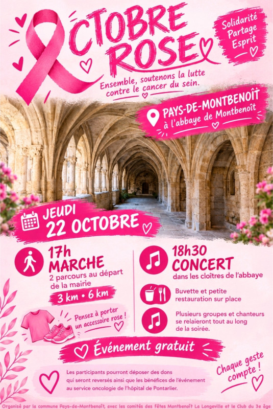 22 octobre - Octobre rose - Pays de Montbenoît