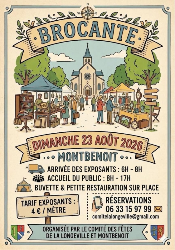 23 août - Brocante - Montbenoît - © Comité des Fêtes la Longeville Montbenoît 23 août - Brocante - Montbenoît