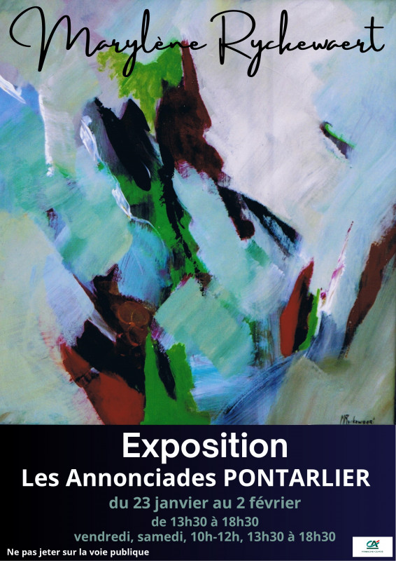 23 jan au 2 fév expo Marylène Ryckewaert