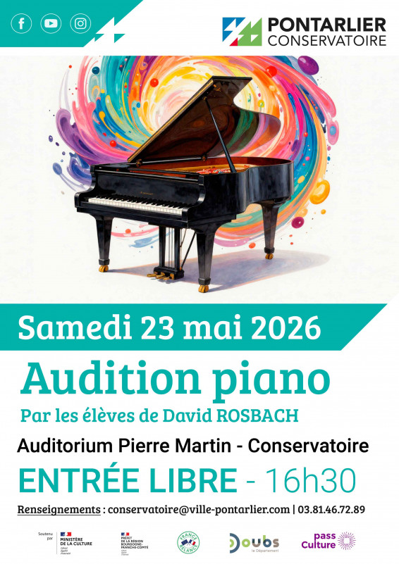 23 mai - audition piano - pontarlier - © CONSERVATOIRE ELIE DUPONT 23 mai - audition piano - pontarlier