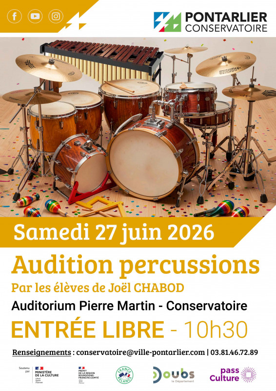 27 juin - audition percussions - pontarlier