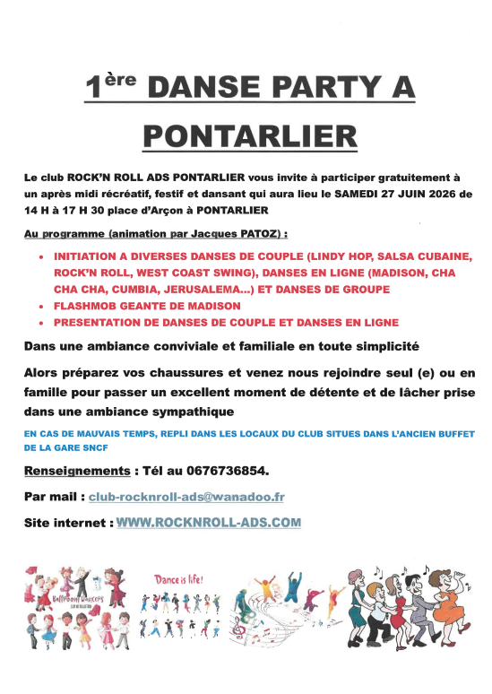 27 juin - danse party - Pontarlier