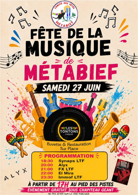 27 juin - fête de la musique - Métabief 27 juin - fête de la musique - Métabief