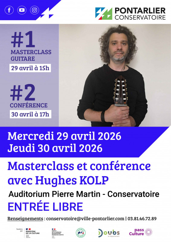 29-30 avril - masterclass et conférence - pontarlier